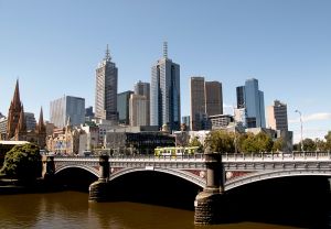 Cityscape From South Bank Melbourne  